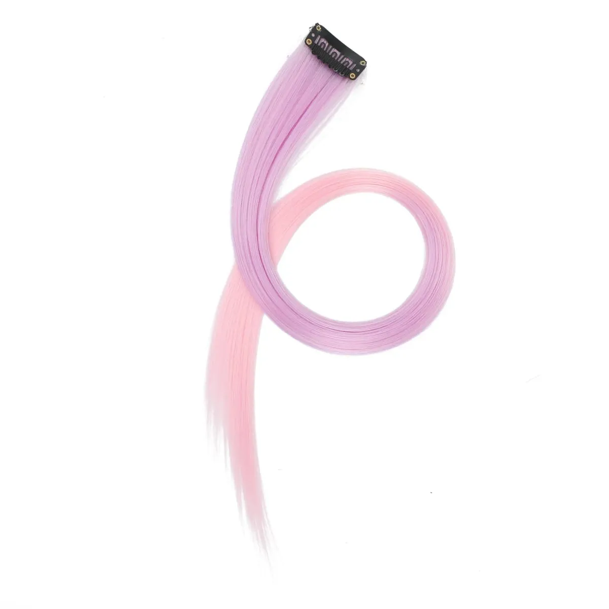 12pcs Colorful Bright Pink Hair Extensions Clip in Colored Party Highlights Extension Synthetic Hairpieces Straight for Women — image 27