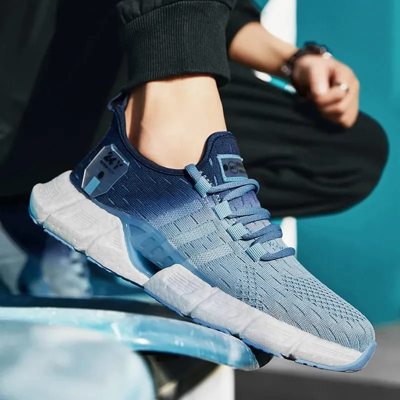 Sepatu Pria Fashion Baru Sepatu Kasual Pria Bersirkulasi Ringan Sepatu Olahraga Lari Jogging Luar Ruangan Nyaman Jaring Zapatos — image 5