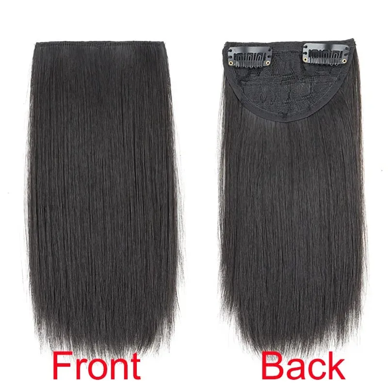 Synthetic 10/20/30cm Short Straight Hair Pieces Invisible Clip in Hair Top Side Cover Hair Accessories for Women — image 5