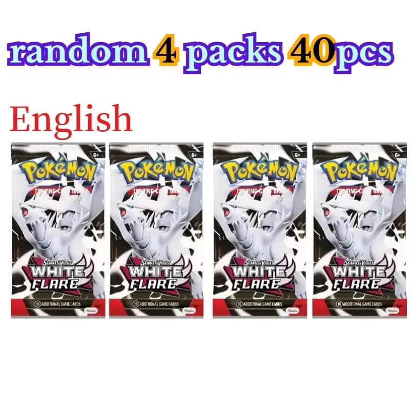 zábava 40 kusů Pokemon Card Pack 4 sady Sun Moon Violet 151 Angličtina Sběratelské karty Sběratelské hračky Halloween Dárek Fantasy Sci-Fi — image 17