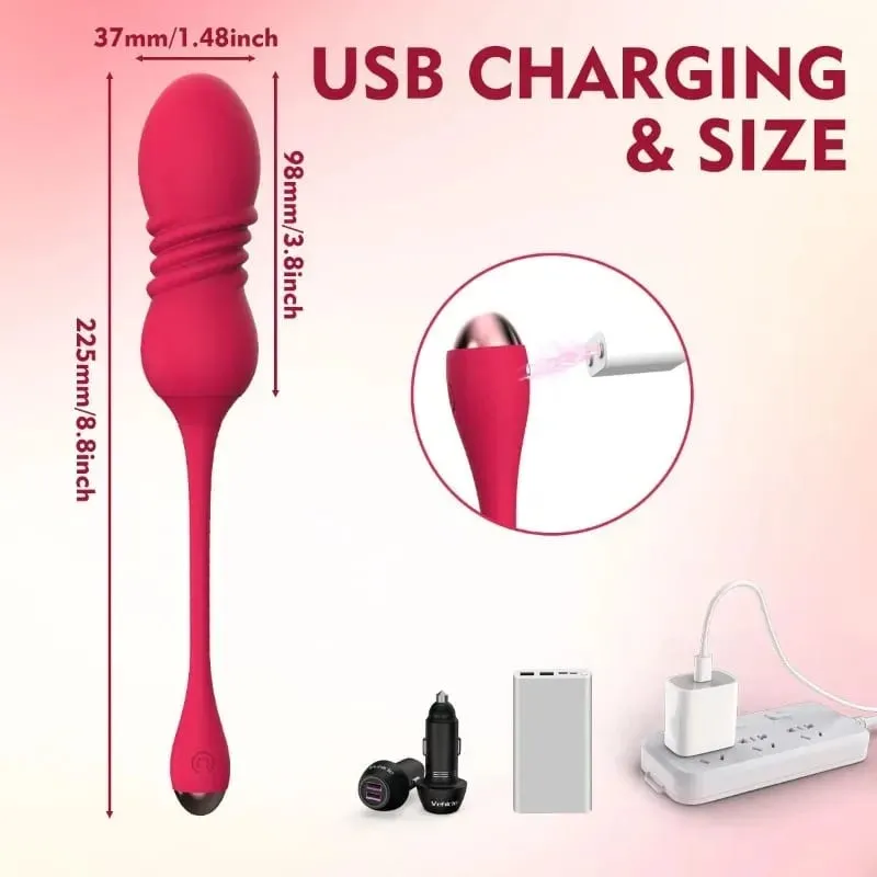 2026 Retractable Vibration Vibrating Egg Wireless Remote Control Female Adult Sex Toys Female Masturbator Products
