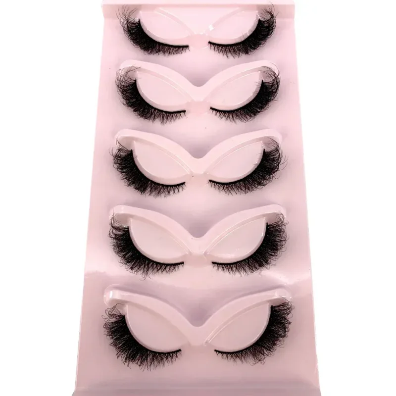 New Cat Eye Lashes 5/7/10 pairs 3D Faux Mink Eyelashes Winged Fluffy Fake Lashes Soft Natural long Full Strip Lash Make — image 15