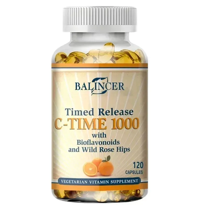 Cápsulas de vitamina C, 1000 mg, apoyo antioxidante, bienestar inmunológico, síntesis de colágeno, salud de las articulaciones de la piel y los huesos, 30/60/120 cápsulas