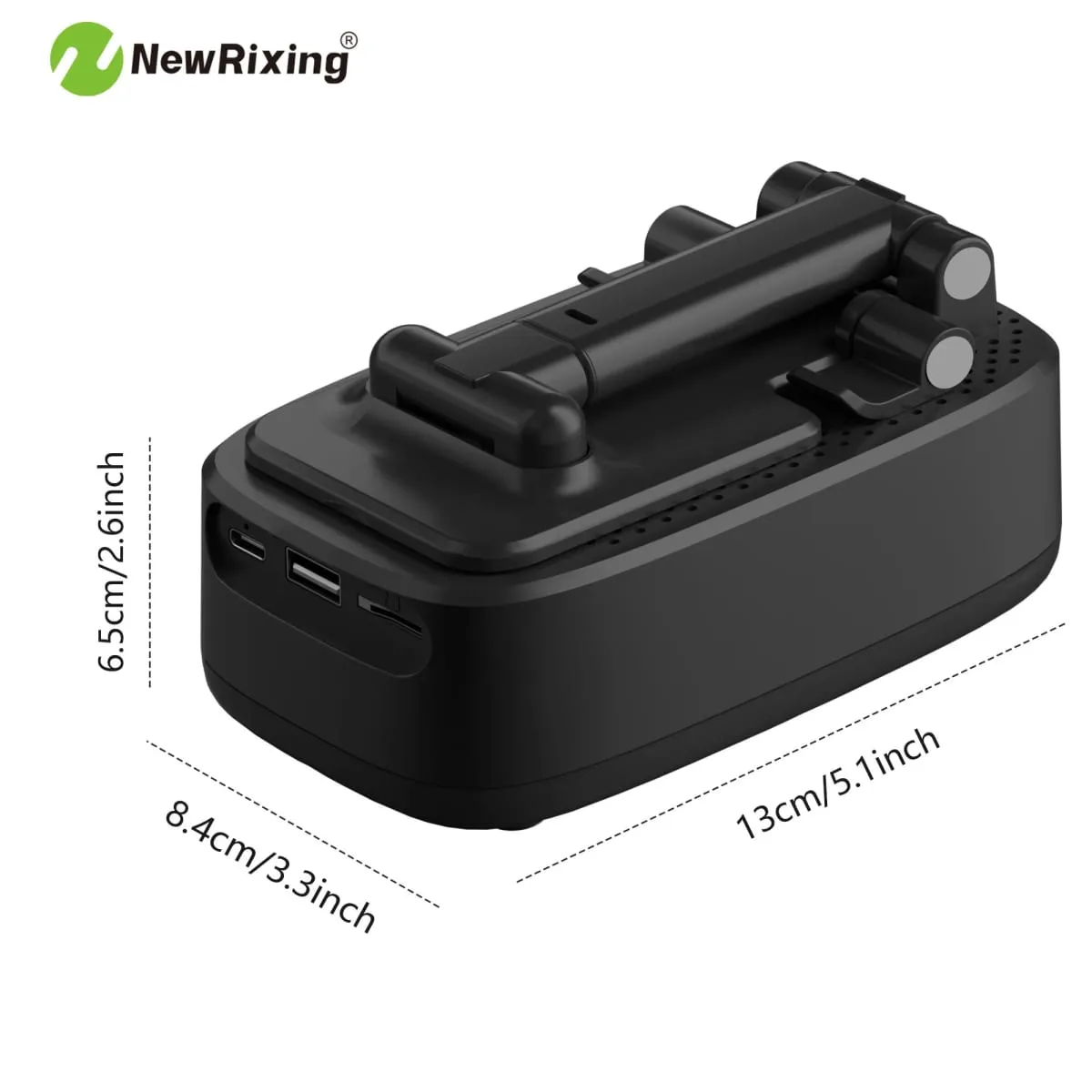 Draadloze telefoonhouder Draagbare luidspreker Luidspreker Telefoonhouder Noodstroombank 1800 mAh Batterij Opladen via USB Handsfree — image 6