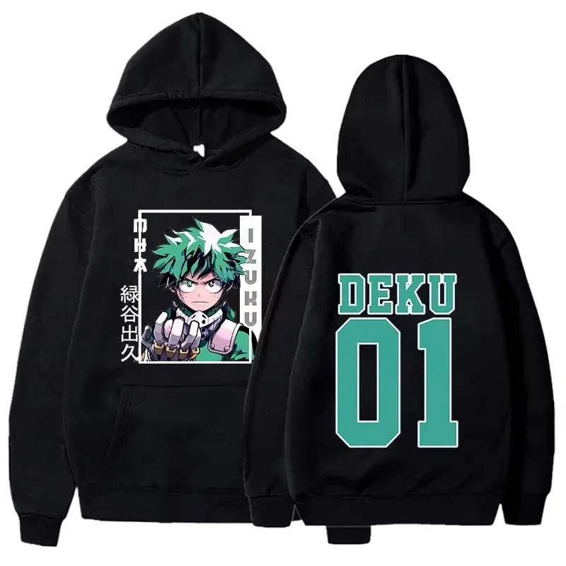 My Hero Academia Hoodie Deku Anime Streetwear Graphic Print Unisex Men Women Oversized Casual Sweatshirts Long Sleeve — image 3