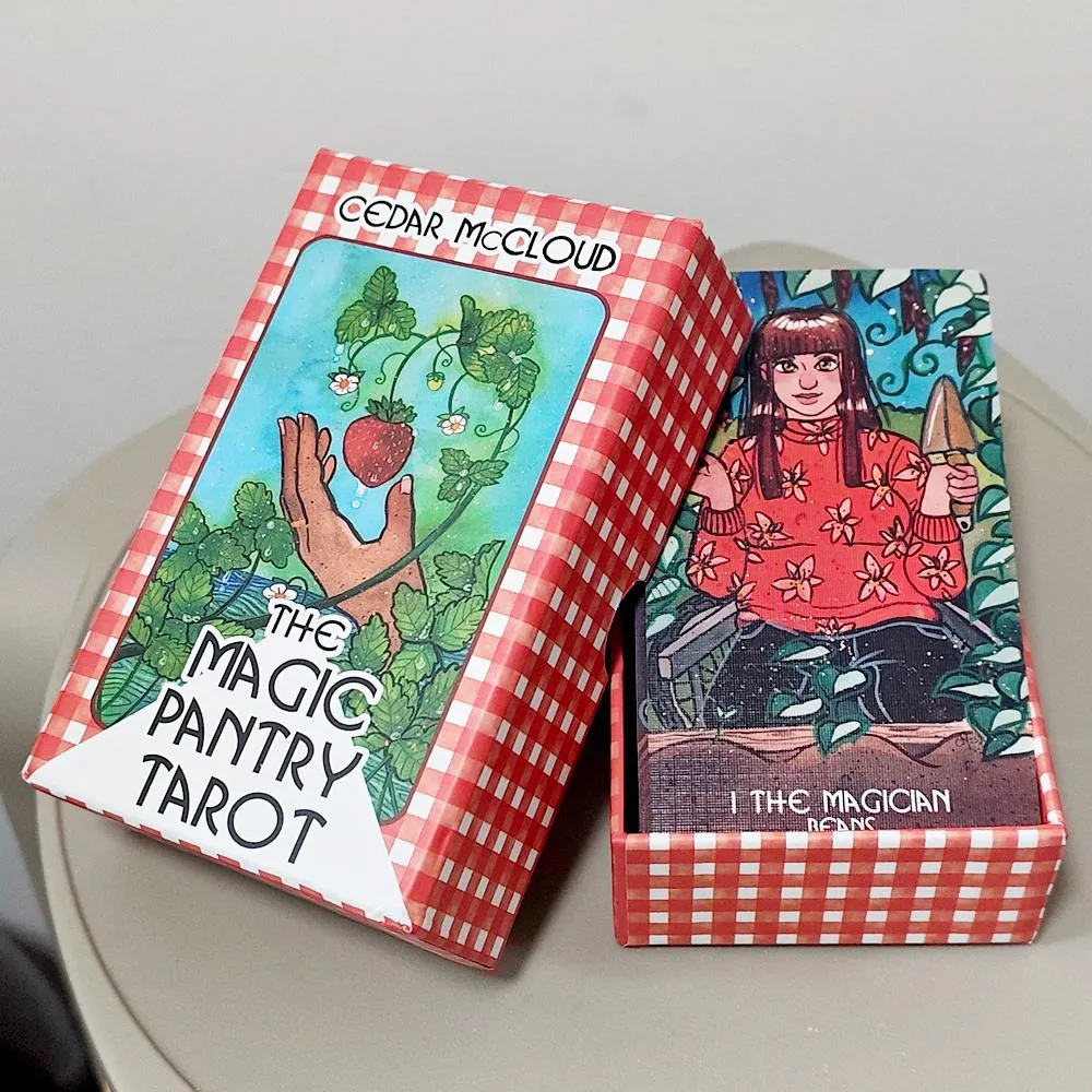 بطاقات التارو ذات الألوان المائية تحت عنوان The Magic Pantry Tarot Deck للطهاة المنزليين وعشاق الطعام بطاقات منقوشة مزدوجة 12*7 سم — image 3