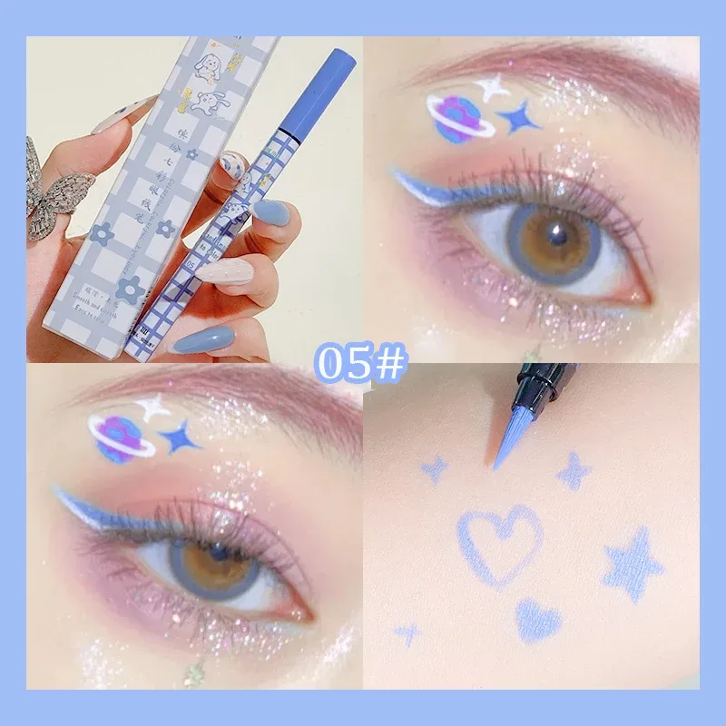 Crayon Eyeliner liquide coloré mat, imperméable, ne fleurit pas, stylo Eye-Liner liquide longue durée, maquillage pour les yeux, cosmétiques — image 9
