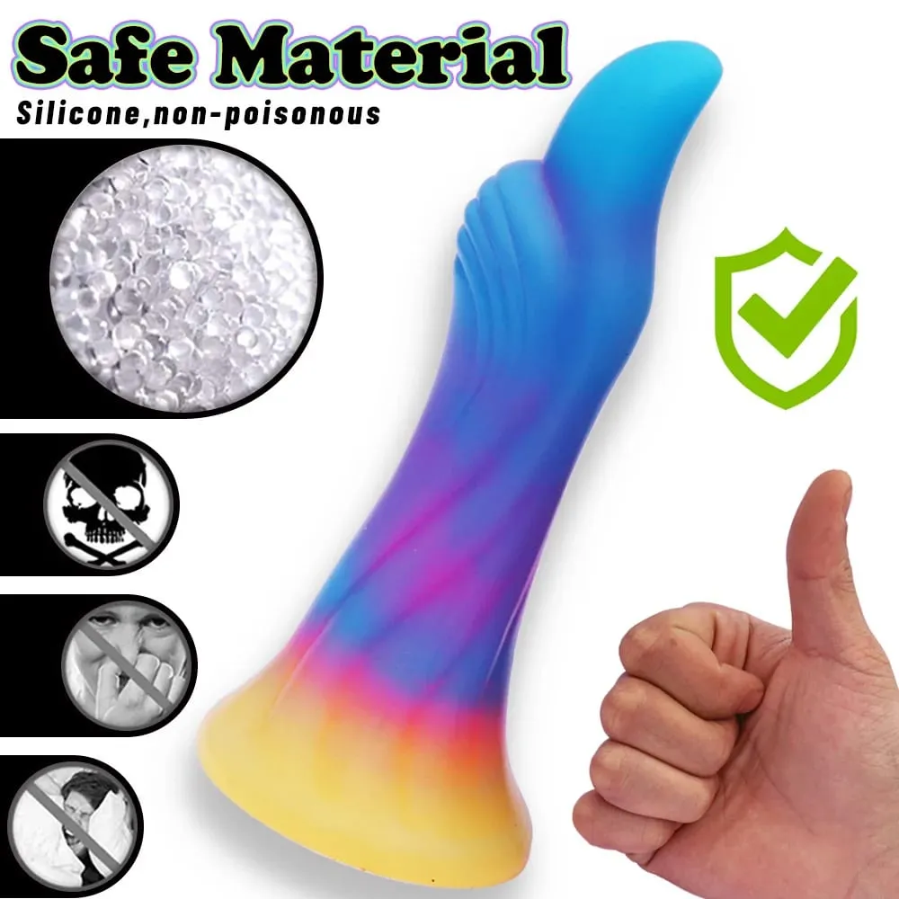 Plugue anal realista noturno brilhante, vibrador luminoso monstro dragão para mulheres e homens, plugue anal sexy em forma de cachorro, brinquedo sexual para casais — image 3