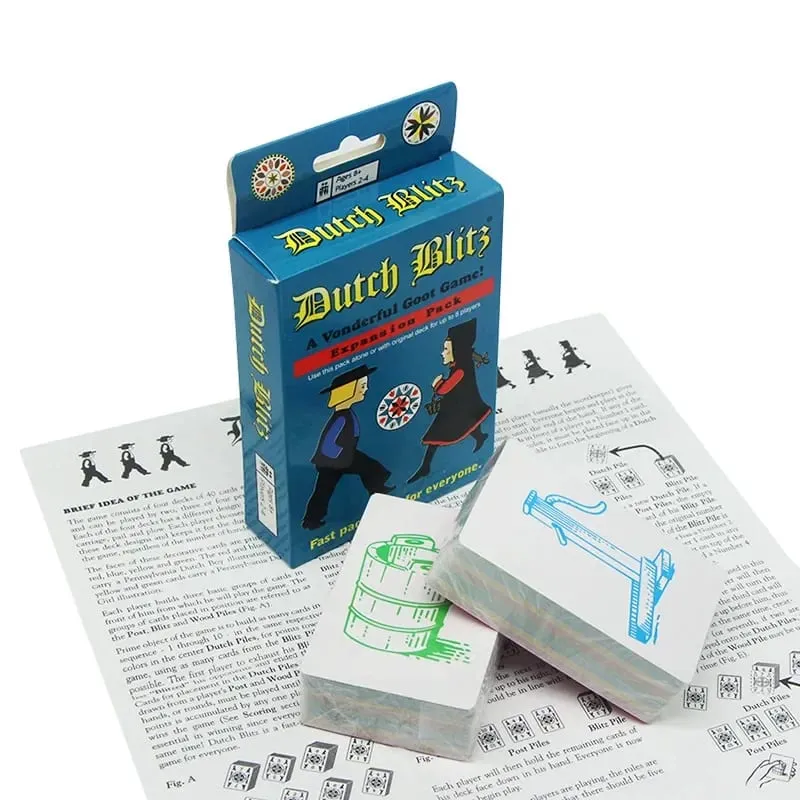 Dutch Blitz Originální rychlá karetní hra obsahuje 160 karet, které se rychle a snadno naučíte Skvělá rodinná hra pro každého pro 2
