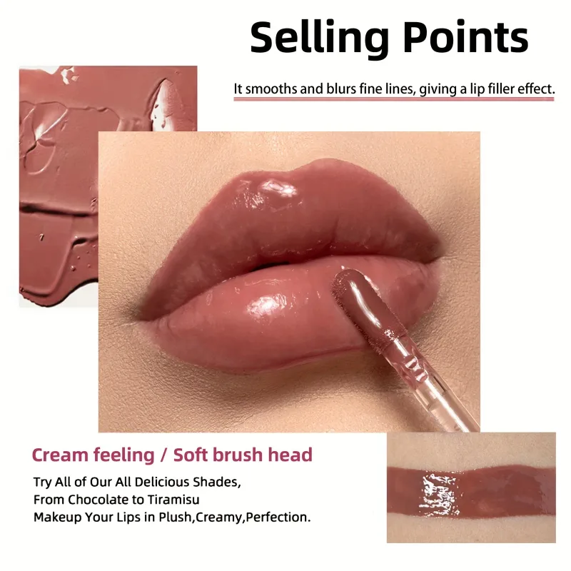 Hydrating Crystal Lip Oil - Plumping & Moisturizing Gloss with Tinted Shades for All Skin Types — image 4