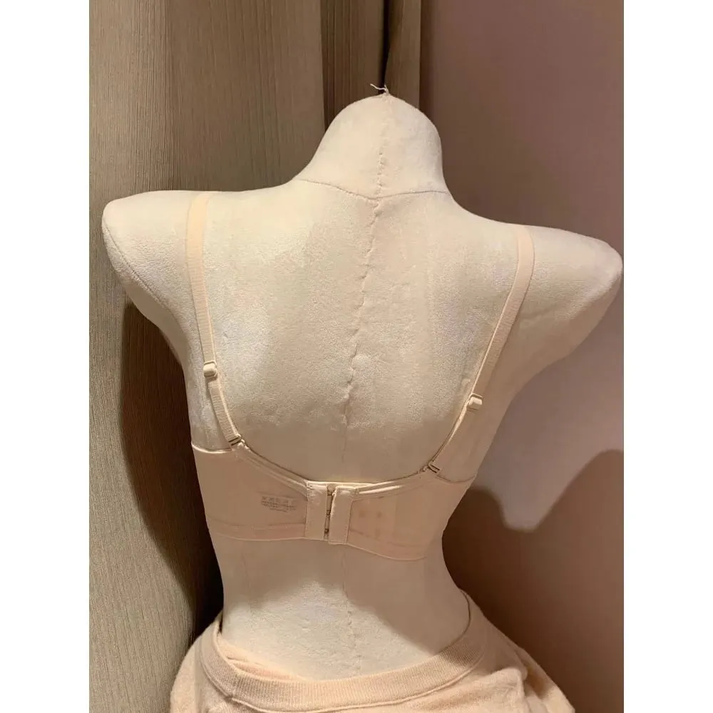 Hettsäljande trådlös spetsbh Dam Liten byst Tjock Vadderad Push Up Lift Anti Sag Sidostöd Sexiga underkläder 32‑38 AB — image 4