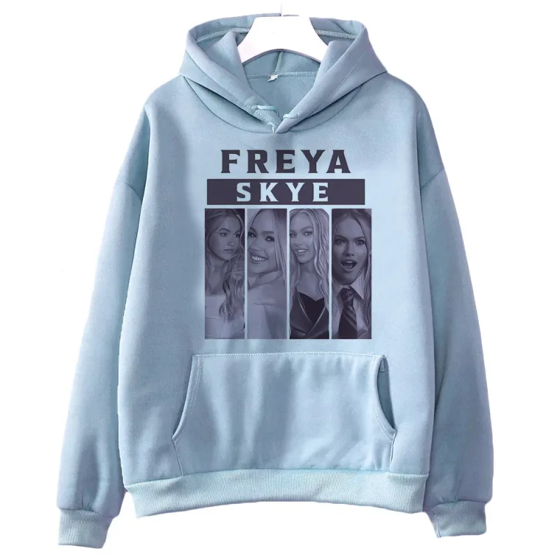 Freya Skye 2000s fashion hooded sweatshirt - Women's loose fit - Men's version. Cutecore. Suitable for both men and women. — image 20