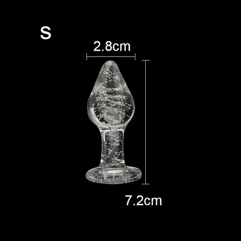 28-40 ミリメートル発光バットプラグガラスアナルビーズ女性のためのディルド女性オナホール大人のおもちゃ成人男性カップルゲームエロ製品