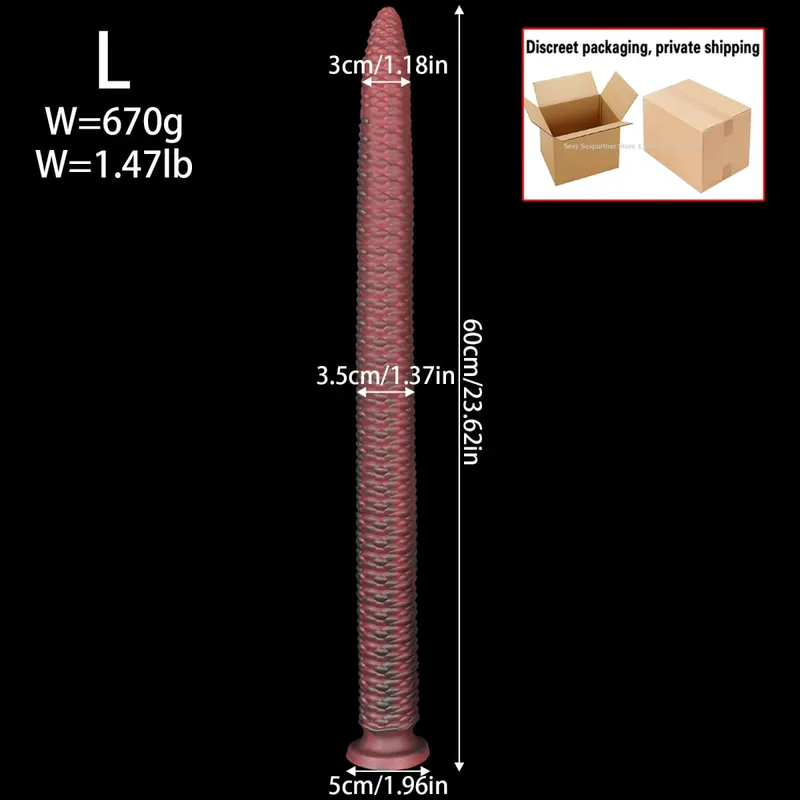 Long 55cm Butt Plug Pumpkin Dildo Deep Anal Whip Soft Anal Plug Adult Sex Toys Monster Dilator Dildo Anal Stimulator Sex Product — image 10