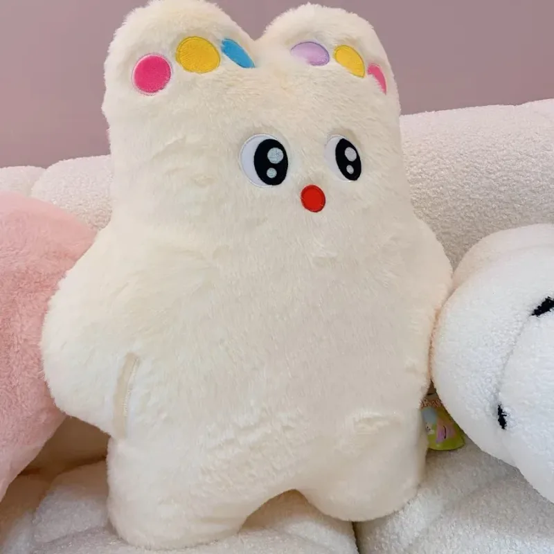 Celebridade feminino flor travesseiro sofá decoração kawaii gato urso almofada animais de pelúcia arco-íris floral aro coelho brinquedo de pelúcia natal — image 11