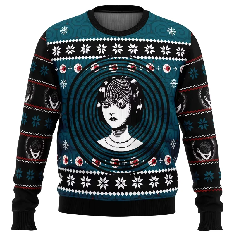 Engraçado papai noel impressão moda esportes suéteres masculino casual em torno do pescoço pulôver com capuz feio hugly camisola — image 6