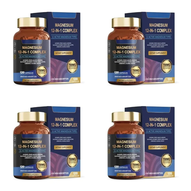 Magnesium 12-In-1 Complex Capsules 12 Active Magnesium Types High Absorption Glycinate Citrate Forms 120 Capsules — image 11