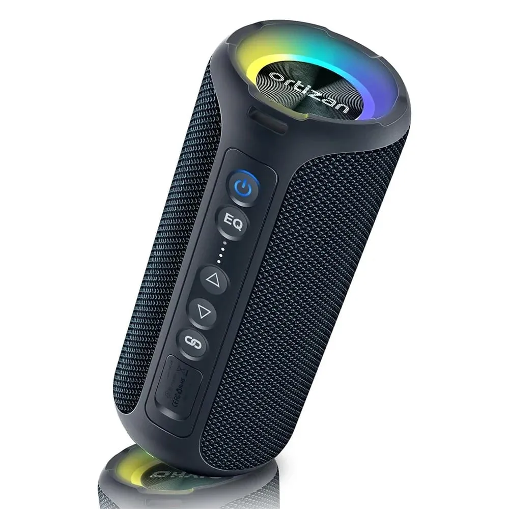 Ortizan Bluetooth-luidsprekers 40W TWS draagbare luidspreker met stereogeluid Bass Bluetooth 5.3 Draadloos USB Type C Buiten 6600mAh batterij