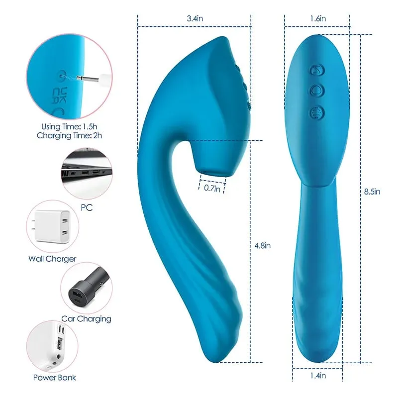 3in1Suction And Vibration Vibrator Female Masturbator Erotic Adult Toy — image 4