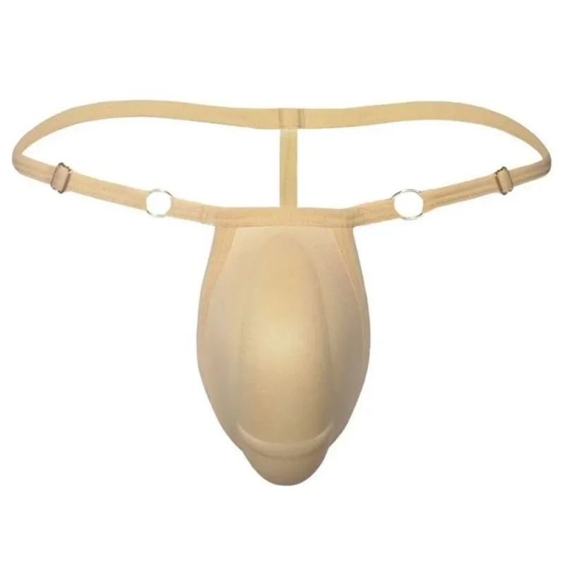 Tangas con almohadilla de esponja y espalda en T para hombre, calzoncillos acolchados frontales ajustables en 3D, ropa moldeadora de cintura baja sin costuras, accesorios para bragas — image 10