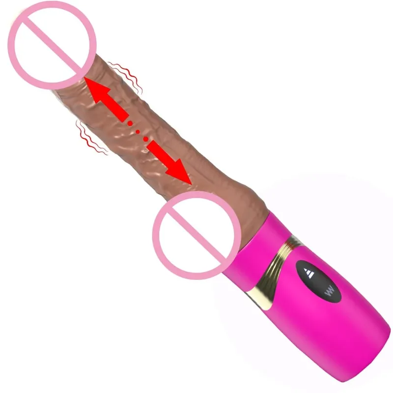 Realistic Thrusting Dildo Vibrator for Women with Heating And Telescopic Function Anal Vagina Stimulator Couples Sex Toy — image 7
