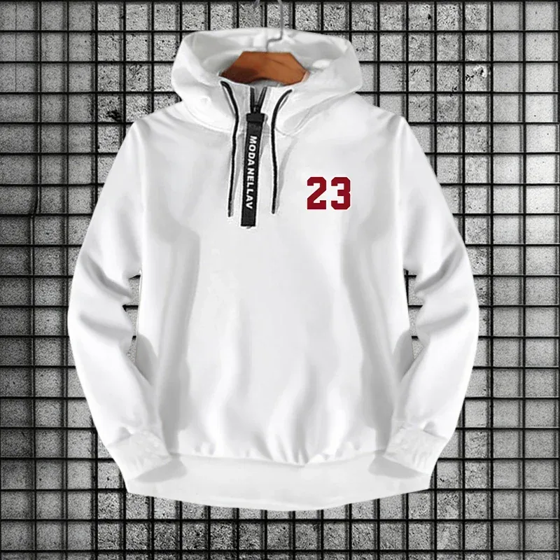 2026 Autumn Winter Daily Casual Sports Fashion Hoodie Men Women Hooded Sweatshirt Urban Trendy Half-zip Long Sleeve Pullover