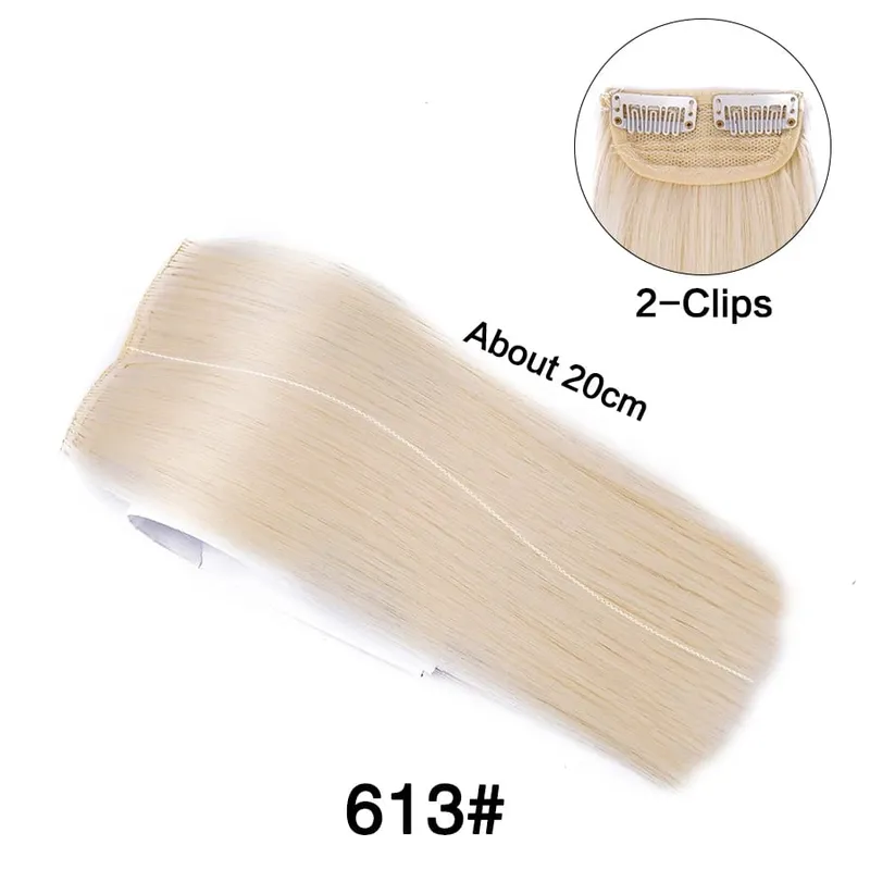 Synthetic 10"20"30Cm Clip In Extension Straight Hair Pad Hairpieces Thinning Hair Invisible Seamless Hair Pads Increase Hair
