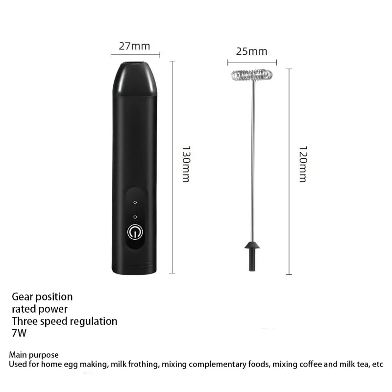 Rechargeable Electric Egg Beater na May Stand Bracket 3 Bilis Adjustable Hand Whisk Drink Mixer Milk Frother para sa Kape — image 7