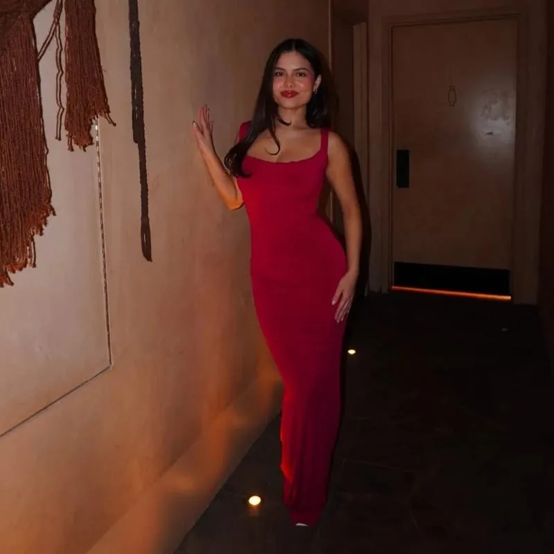 Suninheart Women's Sleeveless Evening Dress Sexy Big Bow Backless Gala Dress Red Maxi Wedding Guest Party Dresses — image 3