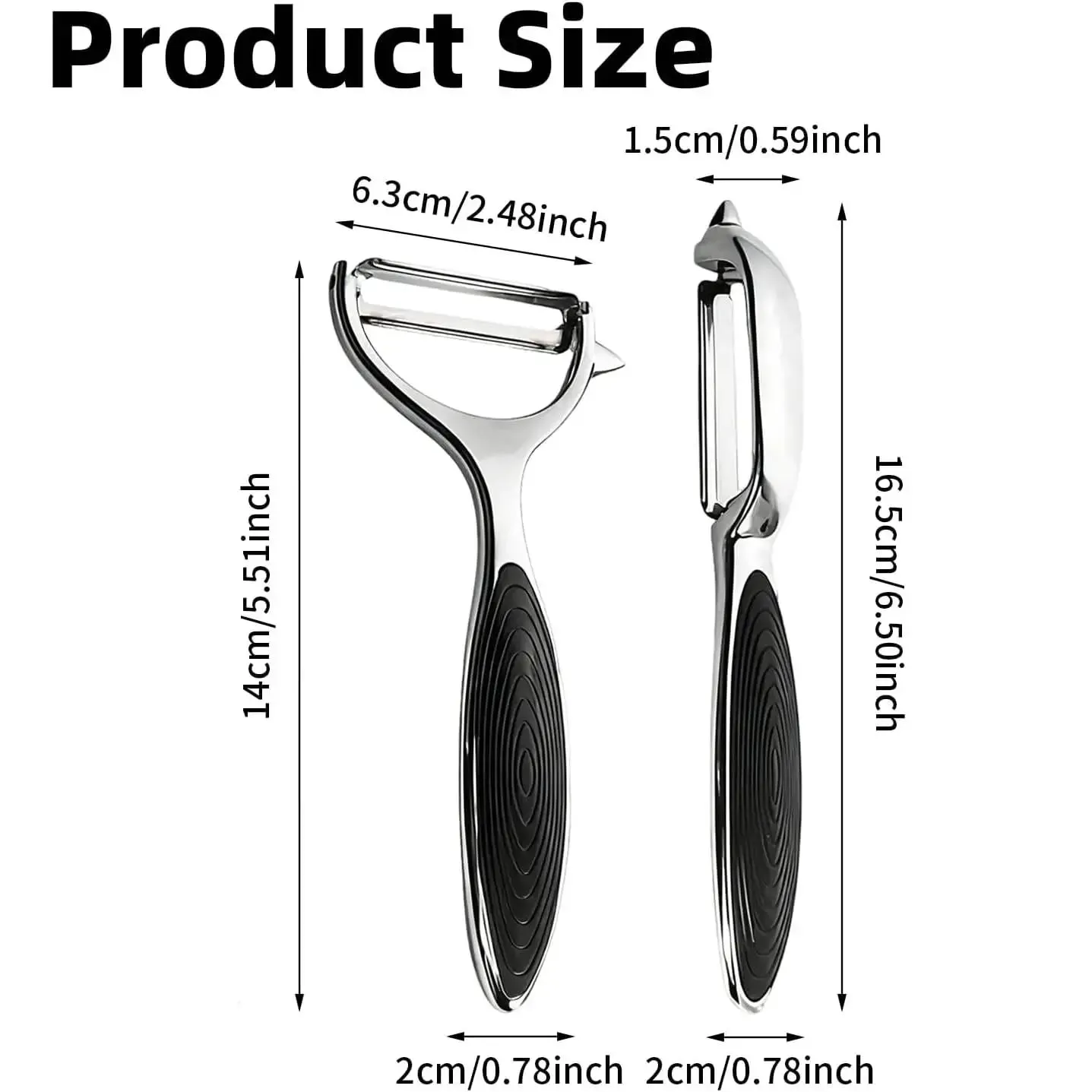 2pcs Potato Peeler Vegetable Peeler Zinc Alloy Y Shaped Rotatable Peeling Tool for Apple Potato Carrot Cucumber Fruit Kitchen — image 7