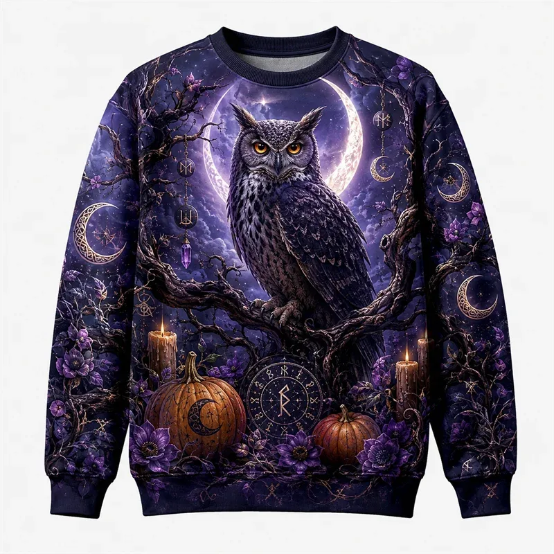 2026 New Ghost Pumpkin Skeleton Print Halloween Sweatshirts Fashion Holiday Wear Unisex O Neck Sweater Cool Streetwear Pullovers — image 9