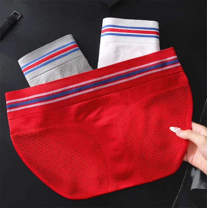 Nen ชุดชั้นใน Letter เอวกว้าง cuecas masculino sexys Tøy ผู้ชาย cueca ตาข่าย Sissy lencerías muy ร้อน U นูน calzoncillos hombre — image 4