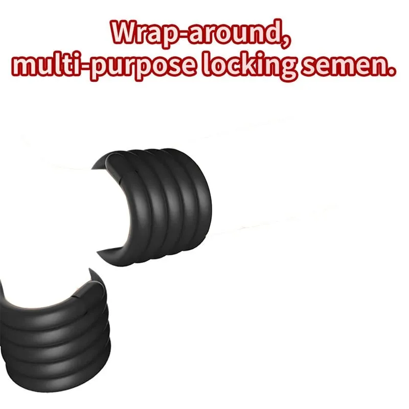 Silicone Semen Lock Ring Male Penis Ring Adjustable Delay Ejaculation Lasting Scrotum Lock Ring Sex Toys for Men Adult Products