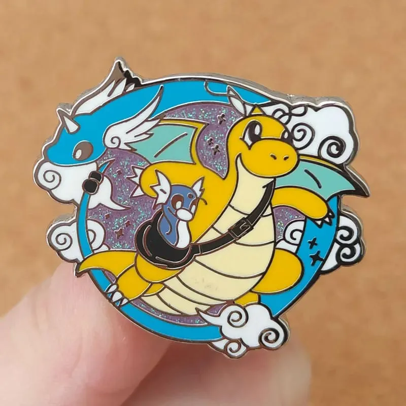 Pin Enamel Anime Pokemon Charmander Koleksi Bros Kartun Logam Dinosaurus Kawaii Ransel Tas Topi Kerah Lencana Kerah — image 2