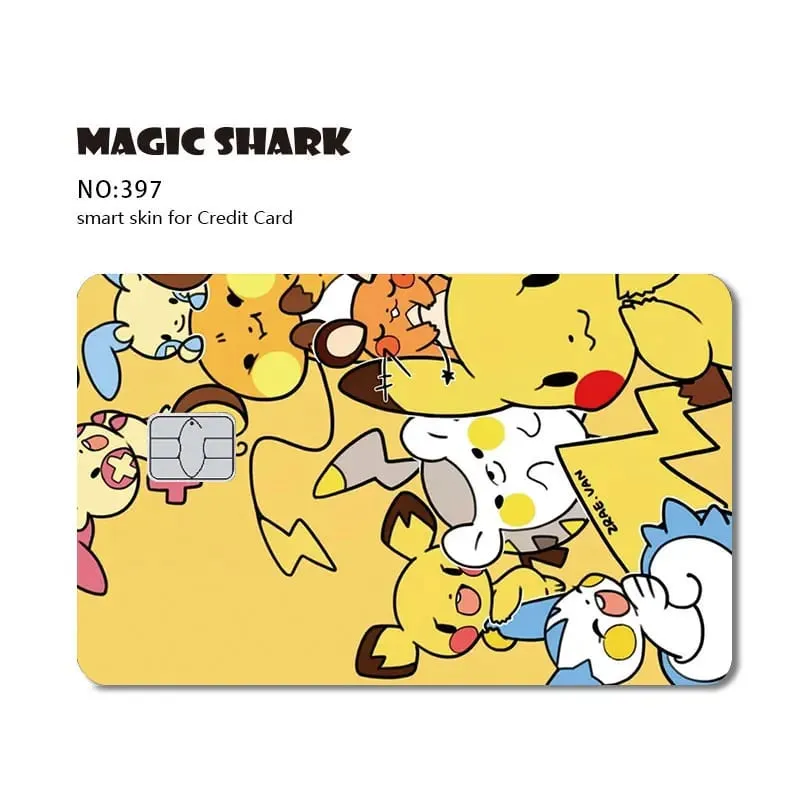 Maigc Shark Cute Pokemons Mewtwo Eevee Pikachu Gengar Sticker Film Cover for Debit Credit Card No Fade — image 13