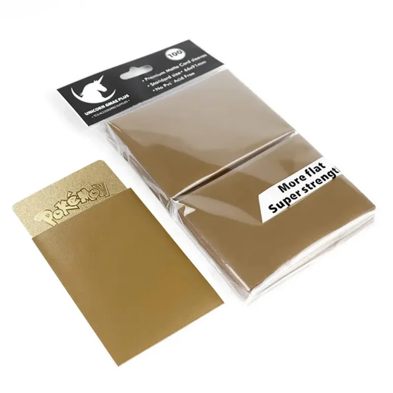 100pcs 2.5 "x3.5" 프리미엄 트레이딩 카드 슬리브 66x91mm MTG Magic Gathering Lorcana 게임 카드 용 표준 크기 보드 게임 카드
