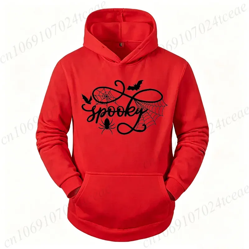 Halloween Shirt Spooky Season Spider Web Graphic Top Autumn Winter Hoodies Sweatshirts Long Sleeve Tracksuits Fleece Hoody Gift — image 13