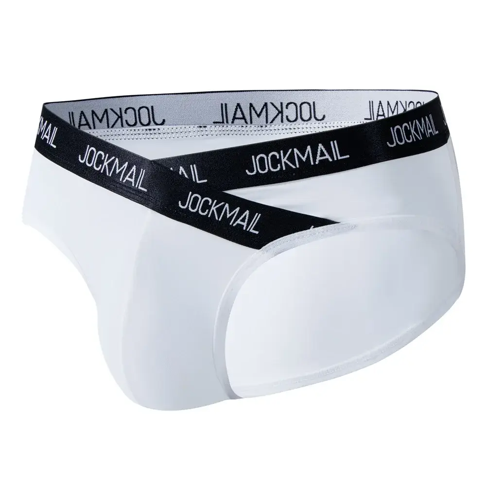 Jockmail Herr Underkläder Låg midja Sexig Brev Sport Andas Sommar Ice Silk Trosor Stor väska Nylon Enfärgad Man Trosor — image 27