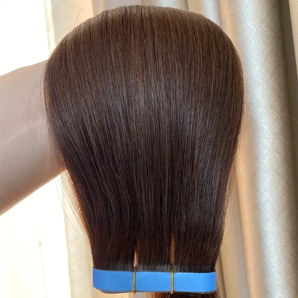 Tape In Weft Hair Extensions Human Hair 50g Injected PU Long Weft Tape In Hair Extensions Real Human Hair Seamless Tape ins Weft — image 10