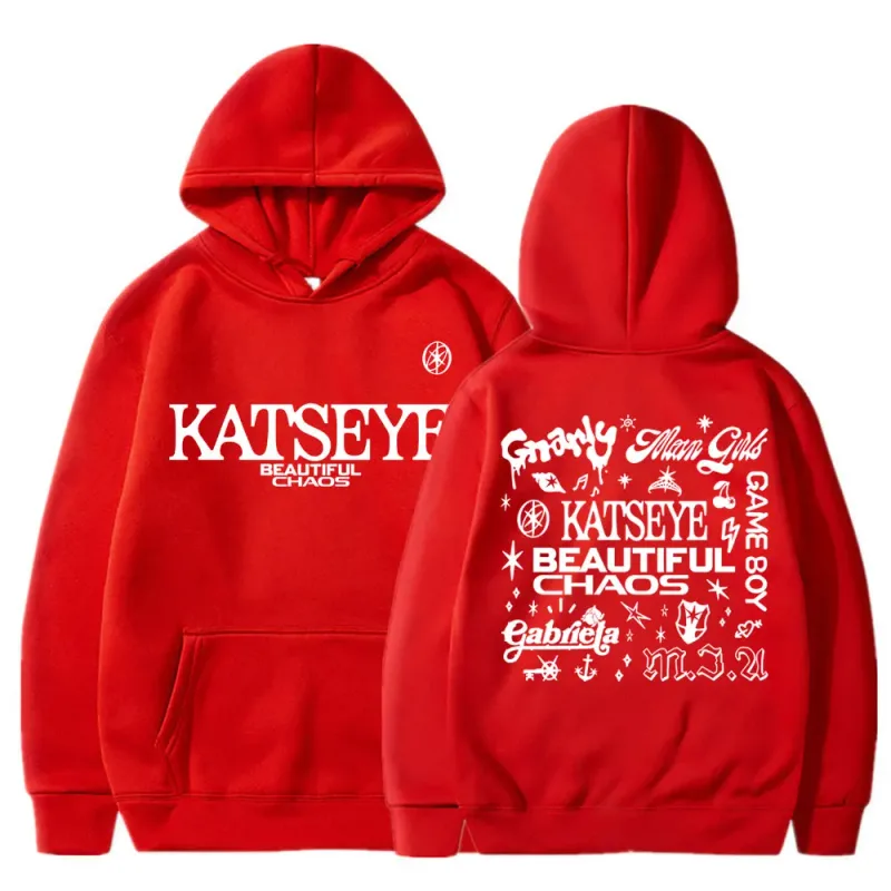 Kpop Katseye Güzel Kaos Albümü Turu Kapüşonlular Moda Retro Harajuku Erkek Kadın Spor Polar Büyük Boy Eşofman Streetwe... — image 7