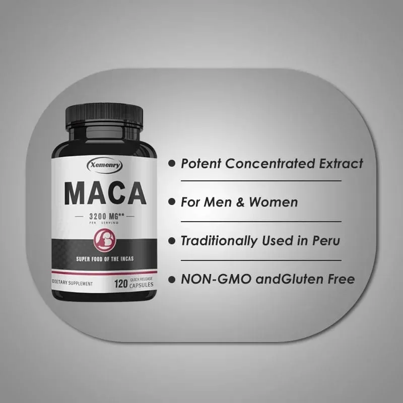 Ultimate Organic Black Maca Capsule Supplement 3200 Mg (per Serving) 120 Quick Release Capsules Men's Enhancement Formula — image 5