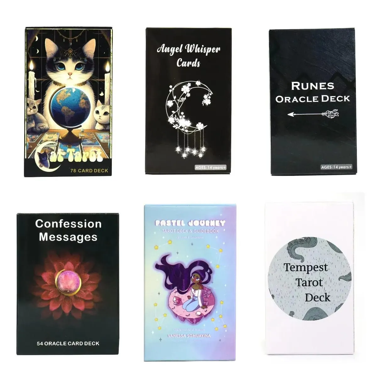 800styles Cat Tempest Tarot Cards Runes Oracle Angel Whisper Cards ألعاب الطاولة — image 1