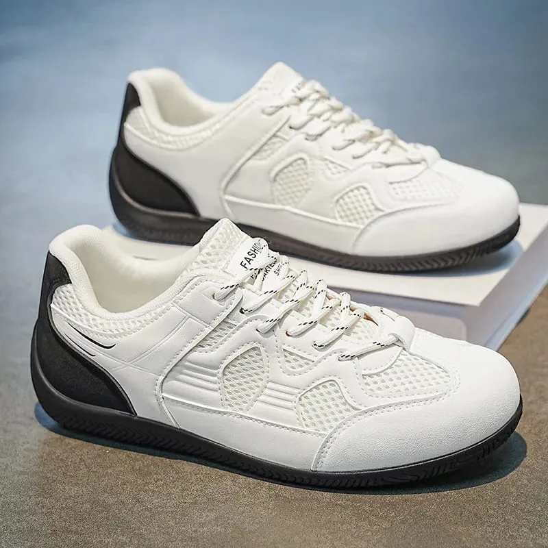 New Sneakers for Men's Outdoor Fabric Footwear Fashion New Man Breathable Anti Slip Mesh Walking Flat Sole Tennis Athletic Shoes