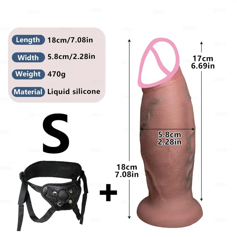 דילדו ענק ריאליסטי פנטזיה ארוך פין גדול זין כוס יניקה דילדו לנשים ענק דילדו אנאלי צעצועי מין לנשים גברים הומואים — image 10