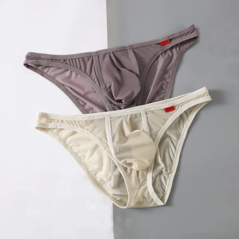 Ultra Thin Men's Underwear Large Pockets Triangular Underpants Transparent Lightweight Briefs — image 20