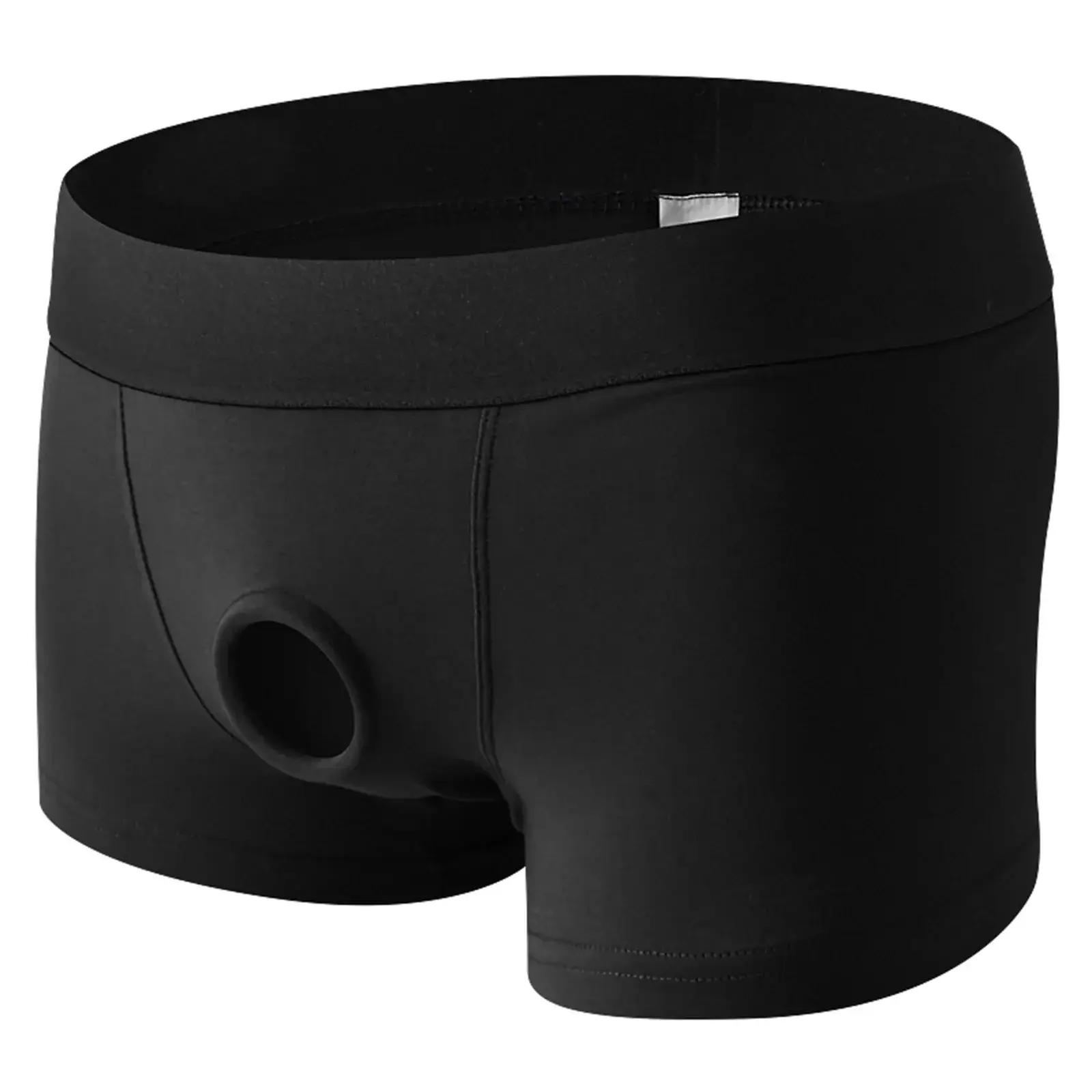 Mens Cotton Underwear Soft Open Pouch Hole Boxer Shorts Cock Ring Silicone Ring Sexy Boxer Briefs Erotic Panties Trunks Stretchy — image 6