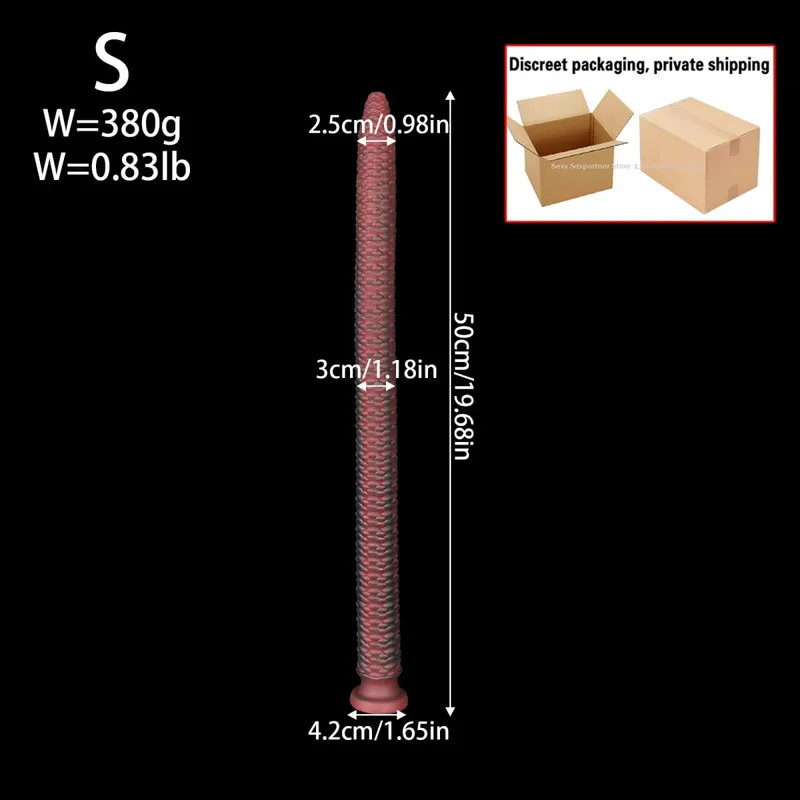 Long 55cm Butt Plug Pumpkin Dildo Deep Anal Whip Soft Anal Plug Adult Sex Toys Monster Dilator Dildo Anal Stimulator Sex Product — image 8