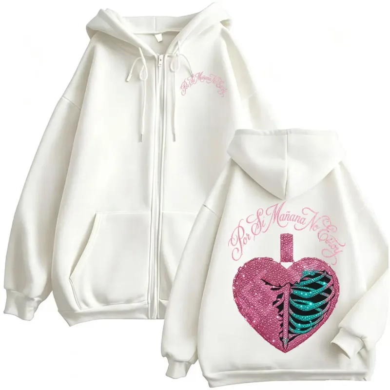 Omar Courtz Por Si Manana No Estoy Tour Zipper Hoodies Men Women Harajuku Hip Hop High Quality Sweatshirt Jacket Coat Streetwear — image 7