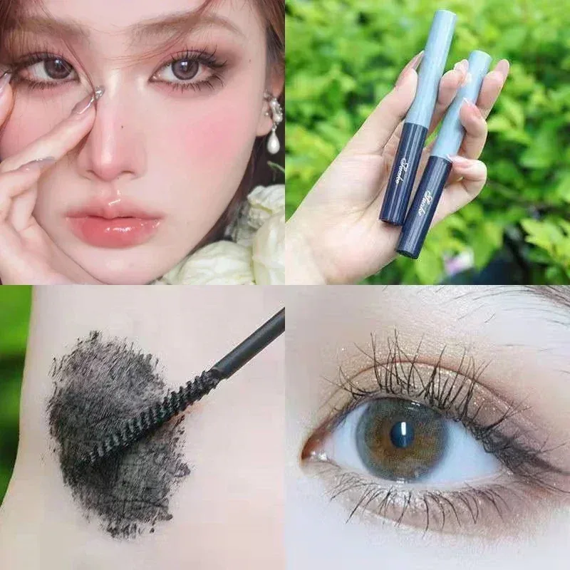 Silver Silk Fiber Matte Mascara Makeup Ultra-Fine Brush Lengthens Eyelashes Waterproof Fast Dry Eyelash Extension Mascara Makeup — image 8