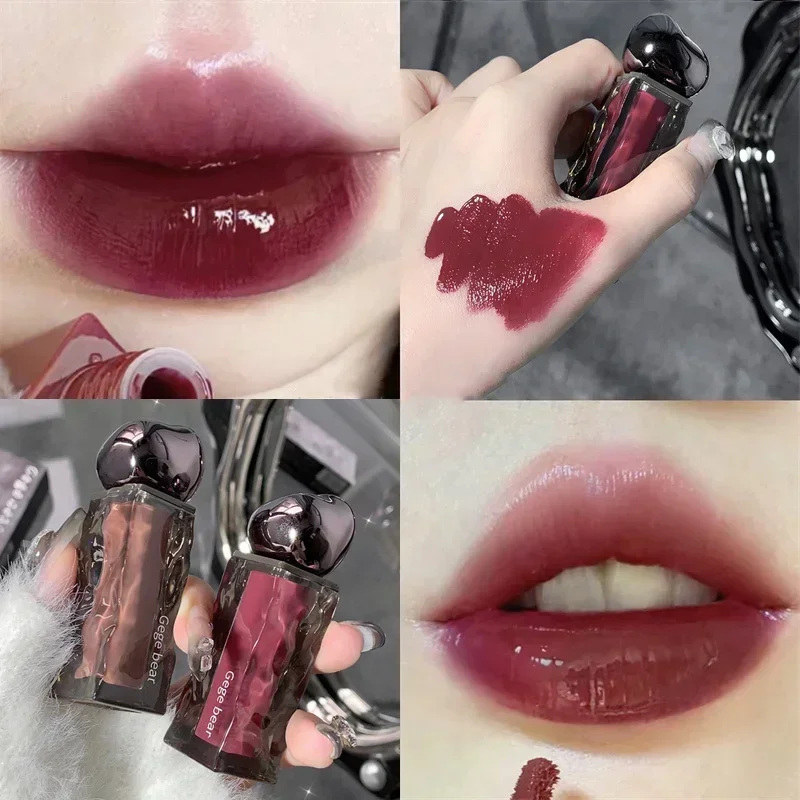 Διαφανές Water Glossy Πορτοκαλί Lip Gloss Red Mirror Jelly Liquid Liquid Liquid Liquid Lipsticks μακράς διαρκείας Καλλυντικά για λεκέδες για τα χείλη — image 4